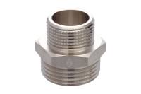 Ниппель редукционный BRASS 3/8"Н-1/2"Н никель