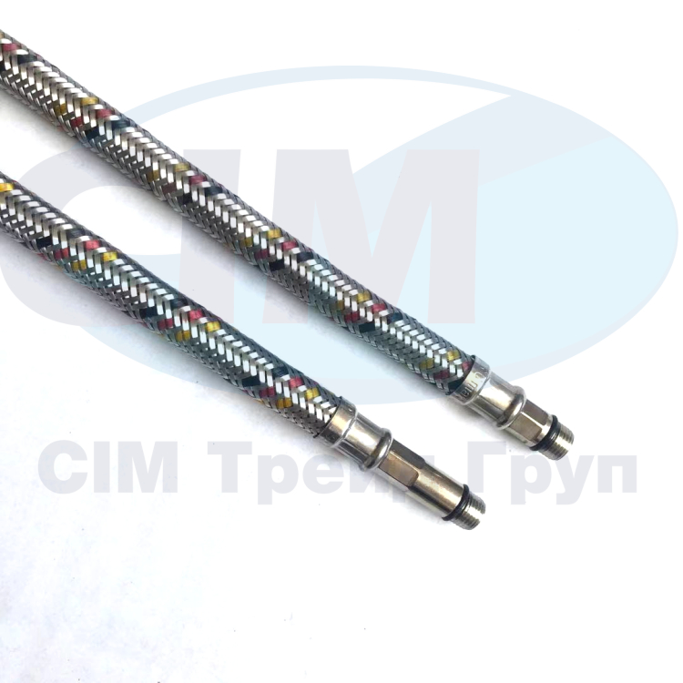 Шланг для води KRP-80 см 1/2" хМ10, пара, з нержавіючої нитки (гайка латунь.)