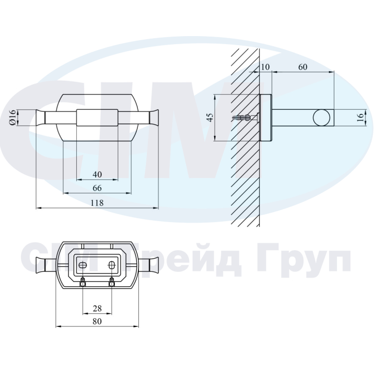 Тримач для рушників KRP Graz-C95601 гачок