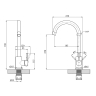 Acero-INOX035NM смеситель для кухни (к.35), нерж, черный