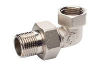 Сгон-американка BRASS 1/2" угловая, никель