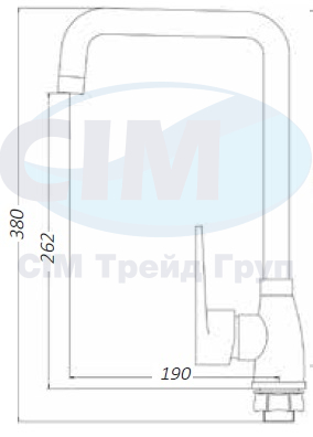 KRM Elbe-C030 смеситель для кухні (к.35)
