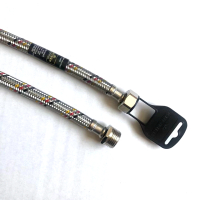 Шланг для води KRM-150 см 1/2"х1/2" ВН із нержавіючої нитки (гайка латунь.)