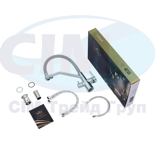 KRP Edelstahl Klassisch-ESG03817GRA змішувач для кухні з підключенням до фільтру (к.35)